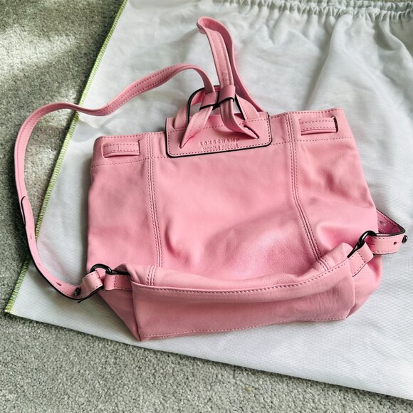 Longchamp Pliage leather backpack, Rose Pink main image 5